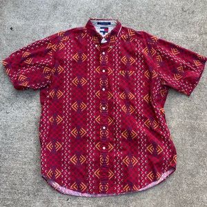 Vintage Tommy Hilfiger Tribal Print Button Up